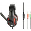 GEMBIRD sluchátka s mikrofonem GHS-03, gaming, černo-červená