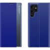 Nový kryt Sleep View pro Samsung S24 Ultra s klopou - modrý