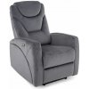 SIGNAL MEBLE Relaxačné kreslo KRONOS VELVET, sivá bluvel 14