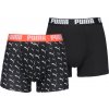 Puma Men Cat Logo Print Boxer čierna,tmavo sivá,biela