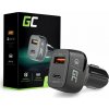 Auto nabíjačka Green Cell USB-C Power Delivery + USB Quick Charge 3.0