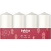 Svicky Bolsius Pillar Advent, bile, 60x40 mm, bal. 4 ks