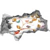 Diera 3D fototapeta nálepka Vtáky a motýle 95x73 cm