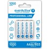 4x AKUMULÁTORY NABÍJACIE BATÉRIE EVERACTIVE R03 AAA Ni-MH 1050 mAh