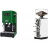 Gaggia New Classic E24, green + Eureka Mignon Libra, CR white