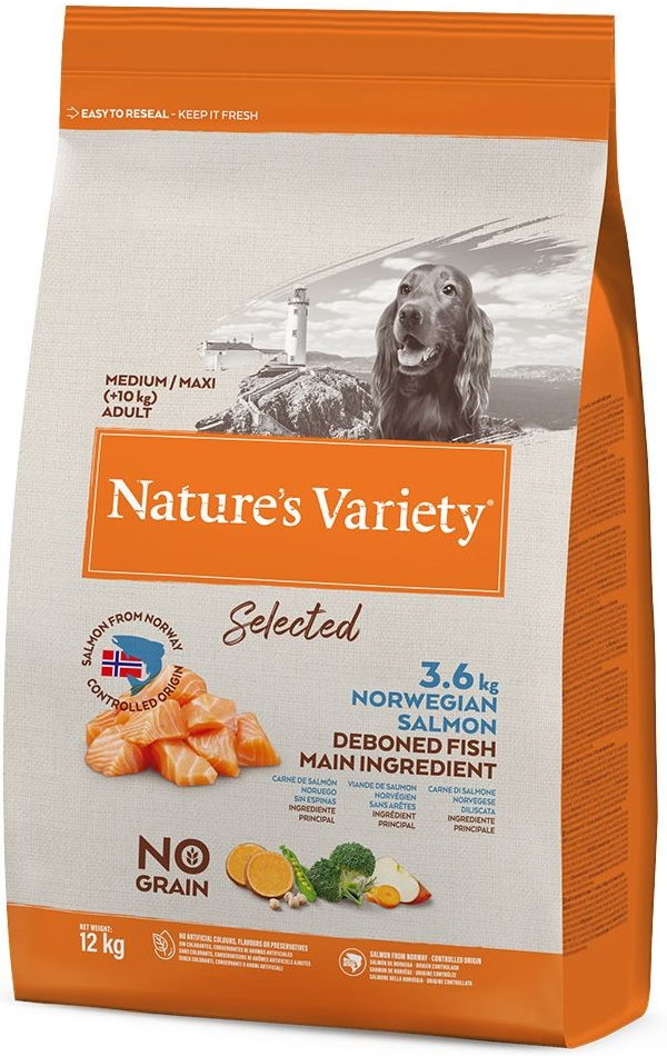 ​​​​​​​Natures Variety Selected Medium Adult norský losos 2 x 12 kg