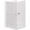 CERANO - Sprchová zástena Walk-in Onyx L-ľavá vzpera - 8 mm + polička / držiak na uteráky - chróm, ryhované sklo - 60x200 cm