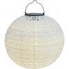 Dekoratívne solárne závesné LED svietidlo Pellaro, IP44, biela, pr. 25 x 25 cm