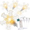 Nexos 86859 Osvetlenie- vločky, 20 LED, teplá biela, 3 ks