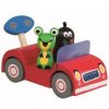 Detoa Drevené auto červené - Krtko na výlete