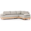 DREVONA Rohová sedačka béžová ROMA, Diosa 11 bukový rám