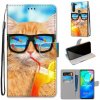 Peňaženkové kožené puzdro na Motorola Moto G8 Power - Cat Drinking Soda