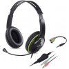 Genius HS-400A slúchadlá s mikrofónom+redukcia na single Jack, káblové, čierna, 2 3,5 mm jack + redukce na 1 3,5 mm jack