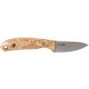 Vega Casstrom CASS-10618 Safari Mini Hunter lovecký nôž 6,5 cm, drevo kučeravej brezy, kožené puzdro
