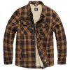 Vintage Industries flanelová bunda CRAFT HEAVYWEIGHT SHERPA - ŽLTÉ KÁRO (Károvaná flanelová bunda s podšívkou z polyesterového rúna od Vintage Industries je na dotyk príjemná komfortná hrubšia bunda)