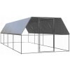 VidaXL Vonkajšia klietka pre kurčatá, 3x8x2 m, galvanizovaná oceľ