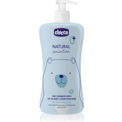 Chicco Natural Sensation Baby šampón a sprchový gél pre deti od narodenia 0+ 500 ml