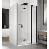SANSWISS SOLINO BLACK SOLF13 160cm pravé dvere do niky alebo do kombinácie / sprchový kút rohový, profil čierny matný - 88 – sklo sieťotlač biele linky