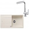 SET441 - Gránitový drez Blanco Zia XL 6 S biela soft + Kuchynská batéria Rosan S2 238201 chróm