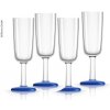 Plastové poháre na šampanské sada 4