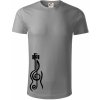 Husľový kľúč gitara - Tričko z organickej bavlny - XL ( Starostrieborná )