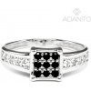 ADANITO BRR0647S - Zlatý prsteň z bieleho zlata s čiernymi zirkónmi