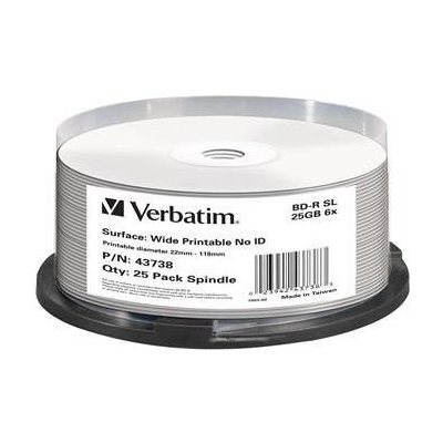 Verbatim VERBATIM BD-R SL DataLifePlus 25GB, 6x, printable, spindle 25 ks