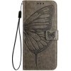 VSETKONAMOBIL 91529 ART BUTTERFLY Peňaženkový obal pre TCL 501 šedý