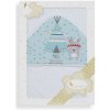 INTERBABY | Osuška froté TEEPEE - BIELO/ZELENÁ
