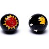 Authentic - Čínske meditačné guličky (Baoding balls) Slnko & Mesiac čierne - 3,5cm