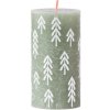 Bolsius Rustic s potlačou Valec 68x130mm Fresh Olive sviečka