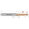 Karnasch 306267030003008 | Tvrdokovová zápustková fréza so zaobleným ostrím 3,0/0,30x8-60x6 mm, Z=4