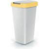 Prosperplast Odpadkový kôš COMPACTA Q FLAP 25 l popol so svetložltým vekom
