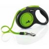 Vodítko FLEXI Neon M pásek 5m/25kg černá/zelená NEW