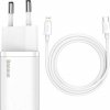 NONAME Baseus rýchlonabíjačka do siete Super Si USB-C PD QC 20W s Lightning káblom 1m biela 6953156230064