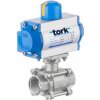 Nerezový 2-cestný guľový ventil TORK DN 20 s jednočinným pneupohonom SR
