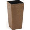 Kvetináč LAMELA, kvetináč FINEZIA ECO DLUTO vrúbok 25 x 25 cm, výška 46,5 cm, natur (1311117505)