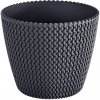 Kvetináč plast sivý Prosperplast 15,7 cm x 15,7 x 13,2 cm