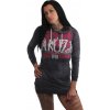 Yakuza dámske šaty s kapucňou GRUNGE LINE ALLOVER LITE HOODIE KLEID GKB 20118 anthracit Farba: šedá, Veľkosti dámske: XL