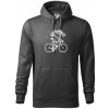 Gravel Bike - kostra - Mikina pánska Cape s kapucňou - 4XL ( Tmavá bridlica (sivá so zeleným nádychom) )