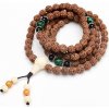 Nefertitis Japa Mala rudrakša náhrdelník s farebnými korálkami NF10259 - cca 90 cm