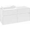 VILLEROY & BOCH Collaro závesná skrinka pod umývadlo na dosku (umývadlo vľavo), 4 zásuvky, 1200 x 500 x 548 mm, White Matt, C11300MS