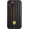 Ferrari Leather Embossed Stripes kryt pre iPhone 14 Plus - čierny 3666339062330 - možnosť vrátiť tovar ZADARMO do 30tich dní