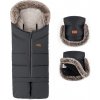 PETITE&MARS Set zimný fusak Arctic 4v1 + rukavice na kočík Furry Forever Black
