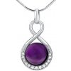 Silvego Strieborný prívesok s prírodným Ametystom JST14710AMP