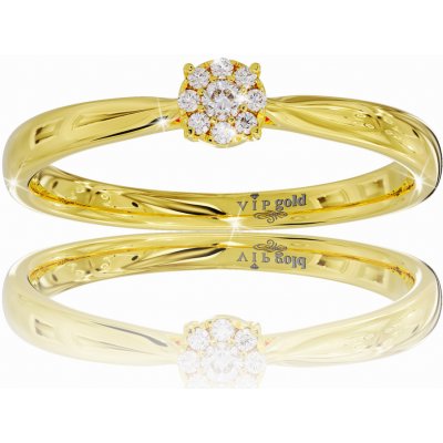 VIPgold Zásnubný prsteň s briliantmi v žltom zlate R330 63642z