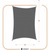 Springos SN0058 SLNEČNÁ PLACHTA 4 X 3 M TMAVO SIVÁ