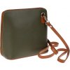 NovaKabelka.sk Grana Verde Scura Camel kožená talianska crossbody kabelka zelená
