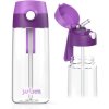 Detská tritanová fľaša na pitie so slamkou JARLSON EMI Purple 500 ml
