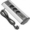 Zásuvka rohová 1,5m/3+2xUSB GTV AE-PBKT3U2U-80